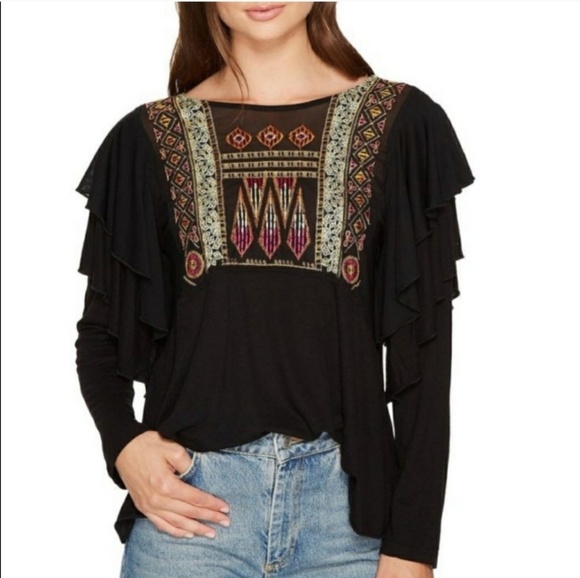 Free People La Cienga ruffled top - Picture 2 of 6